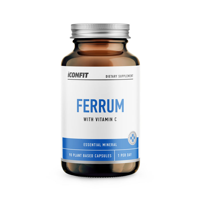 ICONFIT Ferrum 20 mg + Vitaminas C 100 mg (90 Kapsulių)