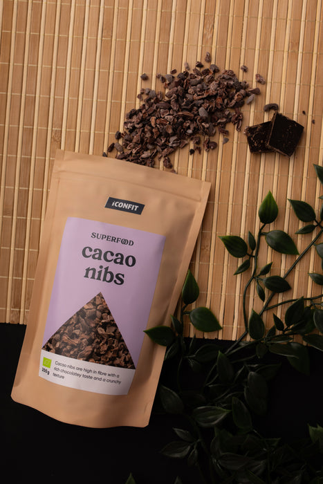ICONFIT ekologiški neapdoroti kakavos pupelių gabaliukai (200g)