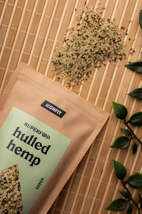 ICONFIT ekologiškos lukštentos kanapių sėklos (200g)
